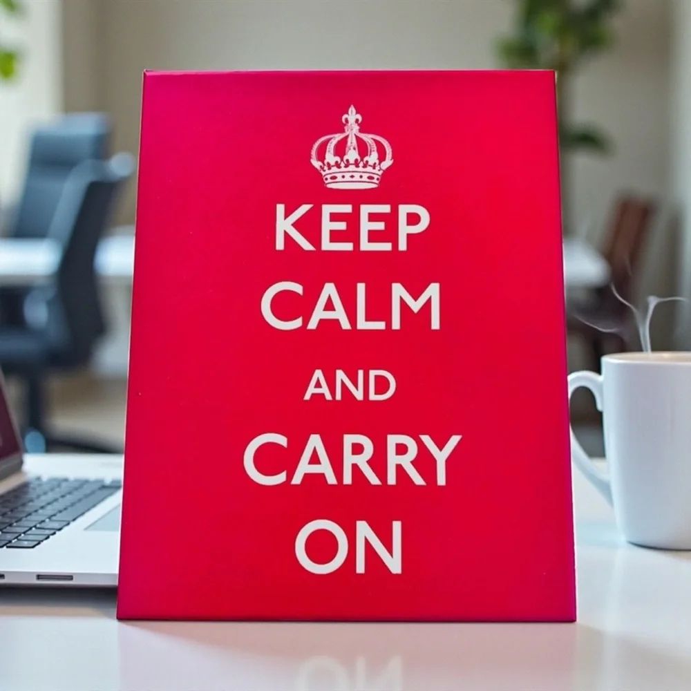 Keep Calm and Carry On Card Set 7 Blank Cards 8 Envelopes Matching Box